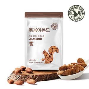 산과들에 24년산 햇 견과류 볶음아몬드, 500g, 1개