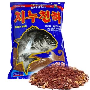 낚시여행 지누천하 2kg 습식 감성돔 집어제 1봉 파우더 밑밥 미끼 고비중, 1개