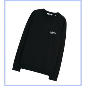 LAB101 LOGO PRINTING BLACK SWEAT SHIRT