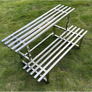 스테인리스 화분 선반 80cm 받침대 스탠드 계단식 2단 발코니, 3.  두꺼운 2층 120cm