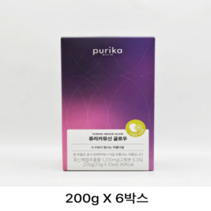 [본사정품] 뮤신 글로우 Glow 6box 60포 키위맛 뮤신 피쉬 콜라겐, 200g, 6박스