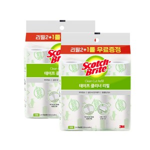 3M 테이프클리너 돌돌이 대형 리필 3R + 3R 1세트