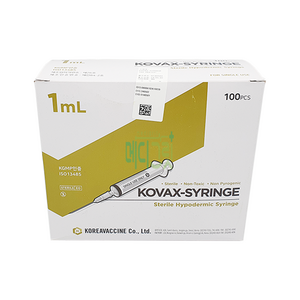 한백 일회용주사기 1cc 26G 13mm 100개입 / 한국백신 한백 주사기 Kovax Syinge 코박스 한백주사기 시린지, 100개