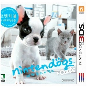 [중고][3DS] 닌텐독스 캣츠 프렌치불 국내판 닌텐도 정품 3DS 칩 팩 카트리지, 프렌치