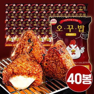 [카페이노스] 오꾸밥 불닭치즈 구운주먹밥, 40개, 100g