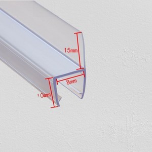 샤워부스프로파일 h형 2M 욕실 물막이 쫄대 샤워실 물튐방지, 1개, 2.  H형 (8mm)2M