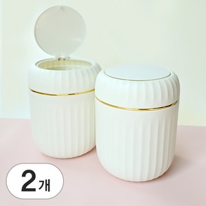 리미시아 원터치 미니 휴지통, 화이트, 2개