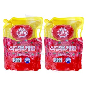 OTTOGI 업소용 대용량 오뚜기 식당용 케찹 스파우트팩 3.3kg, 2개