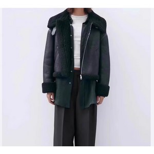 ZARA 자라 페이크 레더 더블 페이스드 무스탕 점퍼 J5128