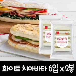 삼립 냉동 화이트치아바타 (6개입), 2개, 420g