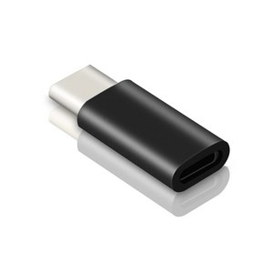 iPhone 핀의 경우 C USB-C 합금 변환기 Chaging Type-C 커넥터, 검은색, 1개