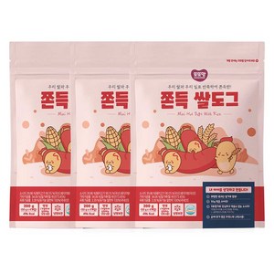 또또맘 쫀득쌀도그(50g x 4입) x 3팩 어린이 핫도그, 200g, 3개