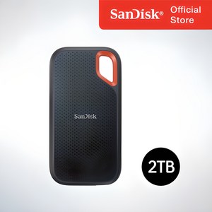 샌디스크 외장SSD Exteme 익스트림 방수 방진 휴대용 포터블 E61, 2TB, 블랙