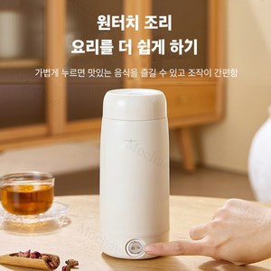 Mochae 휴대용 전기포트 가열식 텀블러 여행용 주전자 스마트 커피포트 450ml, 스마트식