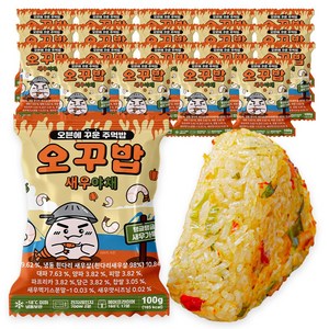 오꾸밥 새우야채 주먹밥, 20개, 100g