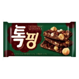 오리온 톡핑 헤이즐넛&그래놀라, 43g, 20개