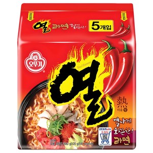 오뚜기 열라면 120g, 5개