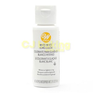 cjbaking wilton 윌튼색소 아이싱칼라 화이트, 1개, 59ml