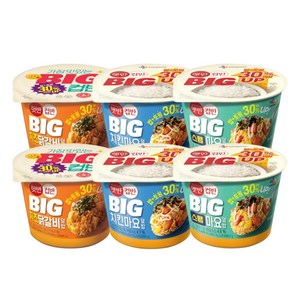 햇반 컵반 BIG 빅 컵밥 세트 (치킨마요덮밥2+스팸마요덮밥2+치즈닭갈비덮밥2), 1세트, 307g