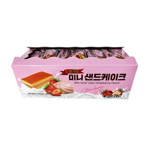 키즈웰 딸기맛 미니 샌드케이크, 20개, 20g