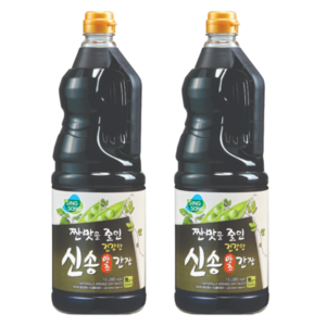 신송식품 짠맛을 줄인 건강한 양조간장, 1.6L, 2개