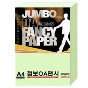 A4팬시페이퍼500매/색지/A4색지/색상지/칼라복사지/OA지/OA팬시페이퍼/OA점보/점보OA/색지/칼라색지/색복사용지/복사용지, 두성 점보500매_P56 메론색