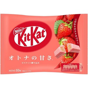 Kit Kat 일본직구 네슬레 킷캣 미니 성인용 달콤한 딸기 10입 팩