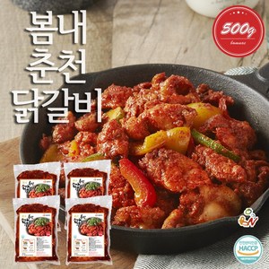 봄내푸드 봄내춘천닭갈비 500g, 4개