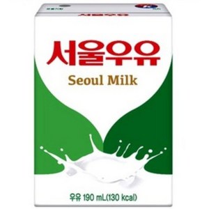 서울우유 멸균 흰우유, 190ml, 48개