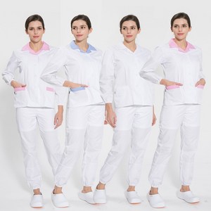 [BE THE CHEF]여성 긴팔TC45수 쿨스판 위생복셔츠(핑크체크/화이트)