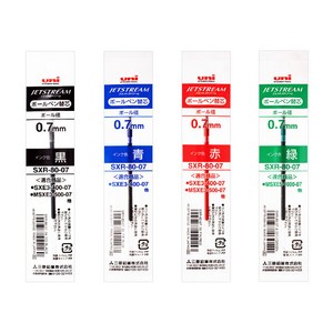 uni 제트스트림멀티펜리필심 0.7mm SXR-80-07, 블루