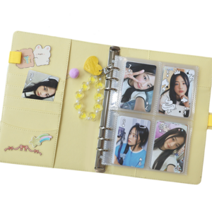봄봄 마카롱 6공 포카바인더 A5 속지포함 다이어리 앨범, 30매, 옐로우