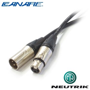 카나레 L-2T2S 뉴트릭 XLR(암)-XLR(수) 커넥터 마이크케이블, 검정, 2M