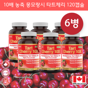 몽모랑시 타트체리 120캡슐 5000mg 10배 농축 Tat chey 허바 캐나다, 120정, 6개