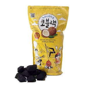 순수100% 코코넛 숯 3kg 코블랙 직화 훈제 불멍 캠핑 바베큐그릴, 1개