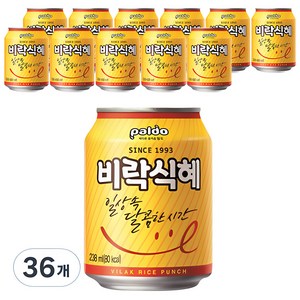 팔도 비락식혜, 238ml, 36개