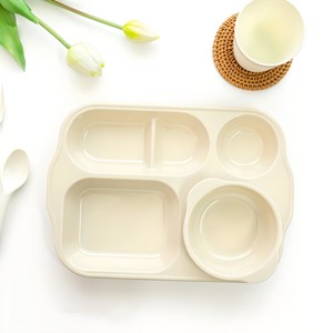 로야 유아 멜라민 805 식판 +이유식볼, 연베이지, 유아식판 + 이유식볼, 1세트