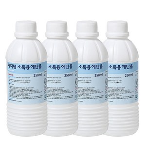 메디탑 약국 소독용 에탄올 250ml x 4개 1L 에탄올액 살균