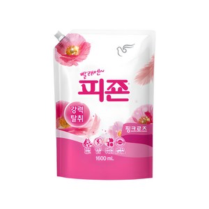 피죤 강력탈취 레귤러 섬유유연제 핑크로즈 리필, 1.6L, 1개