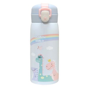 리틀 디노 원터치 보온보냉 텀블러, 블루, 350ml, 1개