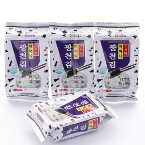 광천어머니김 9단 도시락김 4g X 9봉 10개입 1box 총 90봉 전장김 식탁김 돌자반 김밥김 김자반, 1박스