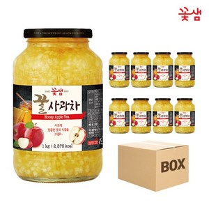 꽃샘 꿀사과차 (1박스) 액상차 과일청, 1kg, 8개