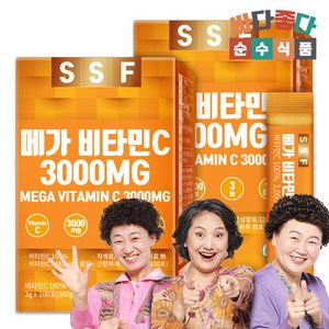 순수식품 비타민C 3000 가루 분말 스틱 파우더, 300g, 2개