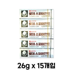 롯데웰푸드 스피아민트 껌, 26g, 15개