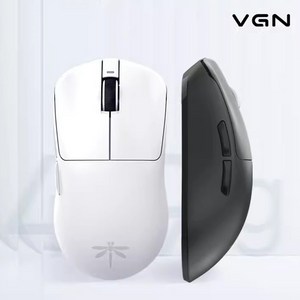 [chengyi] 최신상 VGN 잠자리 F1무선 USB 게이밍 마우스 /2.4G+유선 연결OK/5키/ 26000dpi 초경량 PAW3395, 화이트F1 PRO-MAX, Nodic 52840칩+55g+130H속항기간