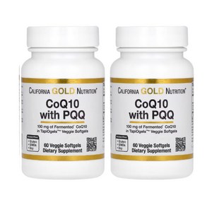 캘리포니아 골드 뉴트리션 코큐텐 100mg Califonia Gold Nutition CoQ10 100mg, 60정, 2개