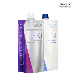 시세이도 크리스탈라이징 스트레이트 매직약 EX 강한곱슬 모발용 1제 400ml + 2제 400ml, 1세트