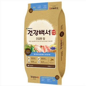 건강백서 전연령 생선 건강한 장 기능성 애견사료, 장건강/유산균, 10.2kg, 1개