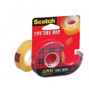 스카치 다용도 테이프 디스펜서 522D 12mm x 20m, 3개