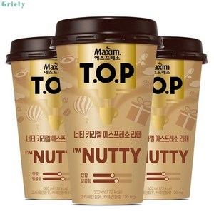 맥심 티오피 너티 카라멜 에스프레소 라떼 컵커피 300mlx20컵+아이스포장, 300ml, 20개